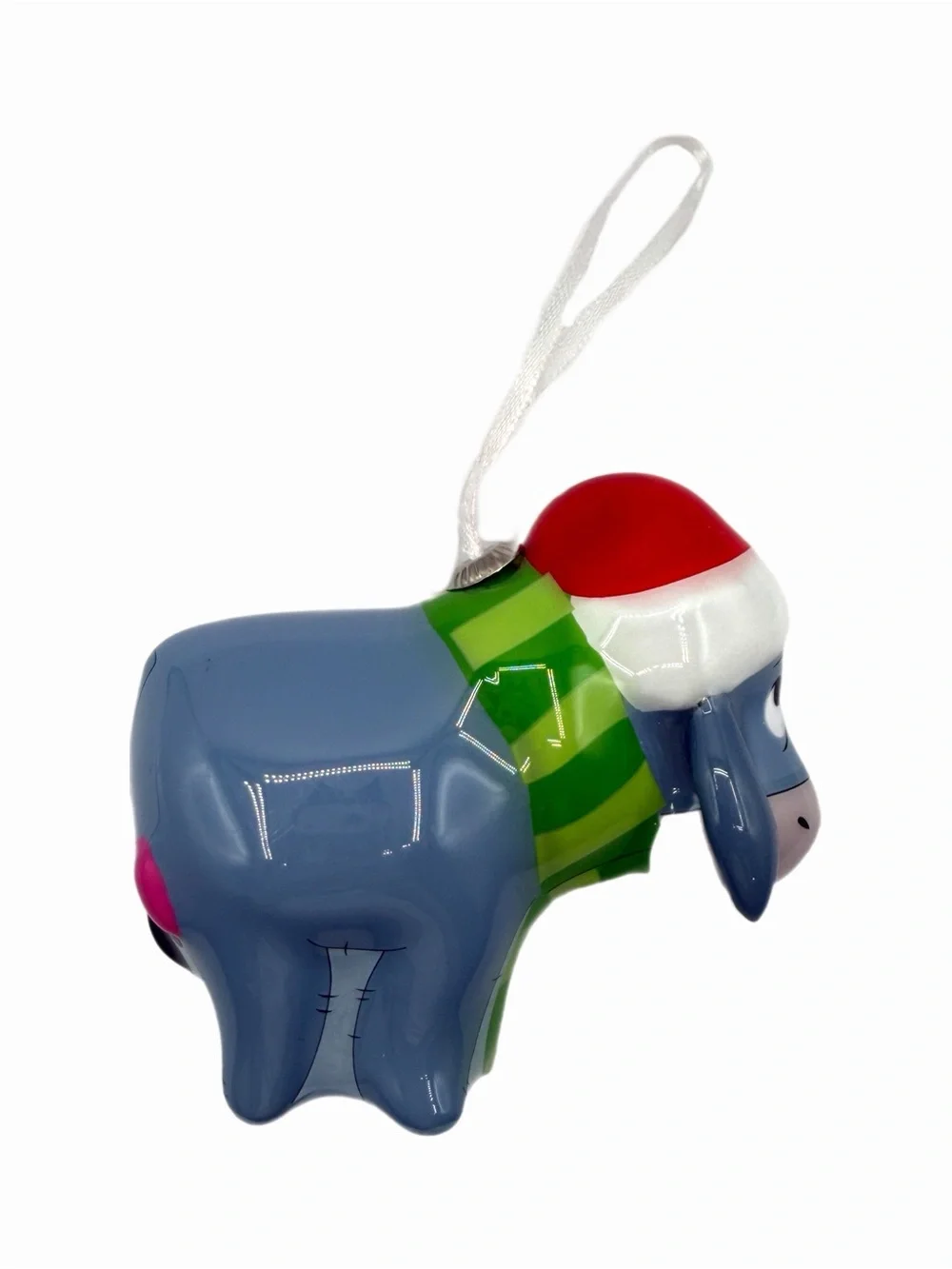 Hallmark Disney Winnie the Pooh Eeyore in Santa Hat Decoupage Ornament